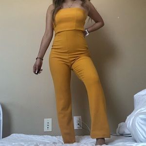 🐙 urban outfitters yellow jumpsuit